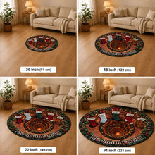 Load image into Gallery viewer, Personalized Round Quilted Mat Christmas Family Gift Decor
