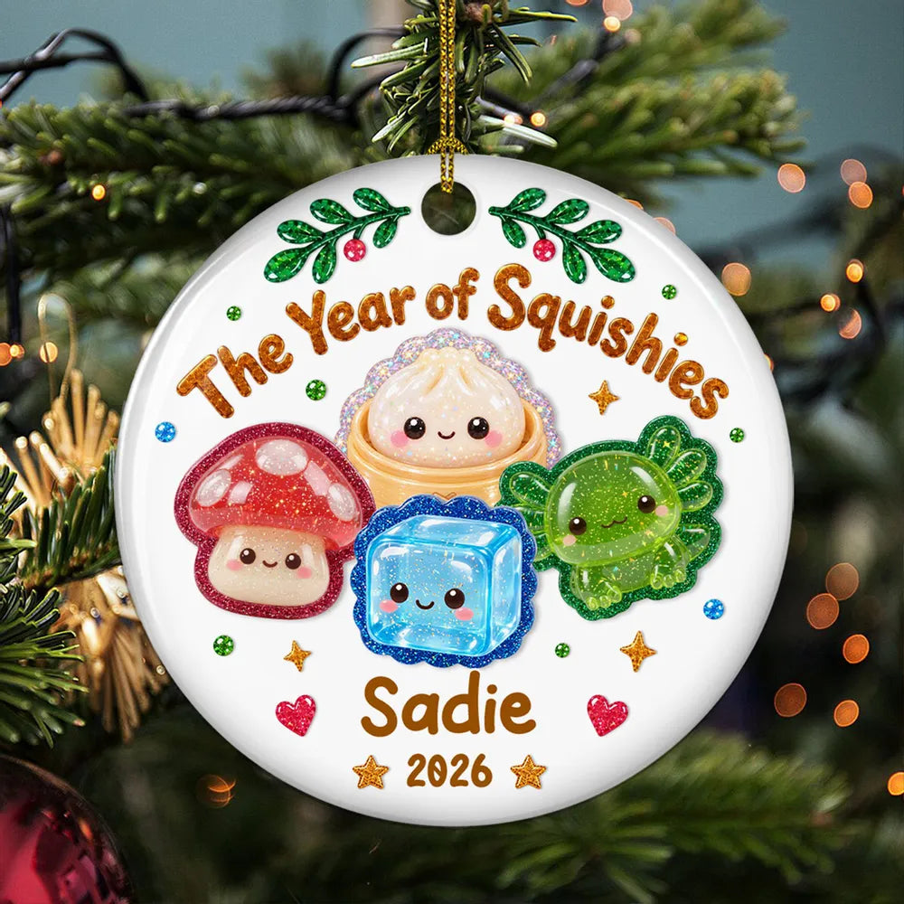 Personalized Christmas Ceramic Ornament Cute Family Gift
