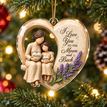 Load image into Gallery viewer, Personalized Acrylic Ornament Grandma Gift Love You to Moon
