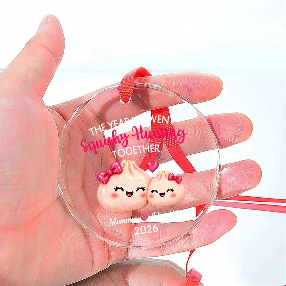Personalized Crystal Ornament Cute Mommy Daughter Gift for Christmas