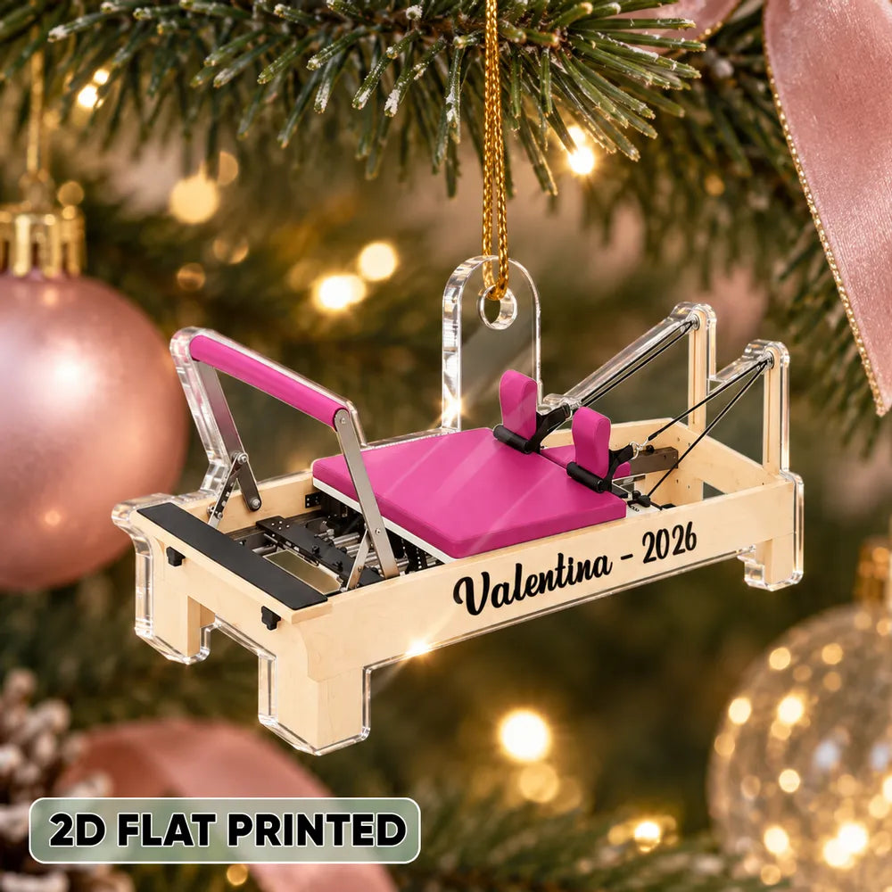 Personalized Acrylic Christmas Ornament Pilates Gift for Her