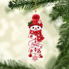 Load image into Gallery viewer, Personalized Acrylic Snowman Ornament Creative Christmas Gift for Kids
