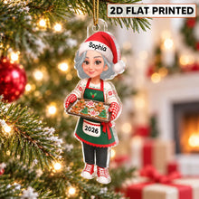 Load image into Gallery viewer, Personalized Acrylic Ornament Grandma Cookie Baker Christmas Gift
