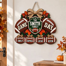 Load image into Gallery viewer, Personalized Football Door Sign Custom Gift for Family
