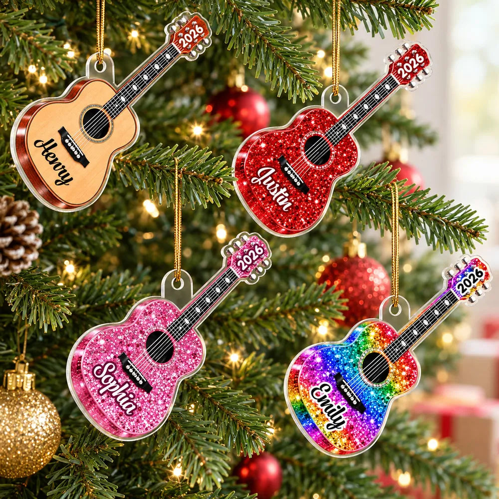 Personalized Guitar Acrylic Ornament Music Gift for Musicians