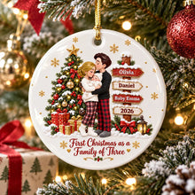 Load image into Gallery viewer, Personalized Ceramic Ornament First Christmas Gift for New Parents
