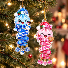 Load image into Gallery viewer, Personalized Acrylic Dumpling Ornament Custom Name Gift for Kids
