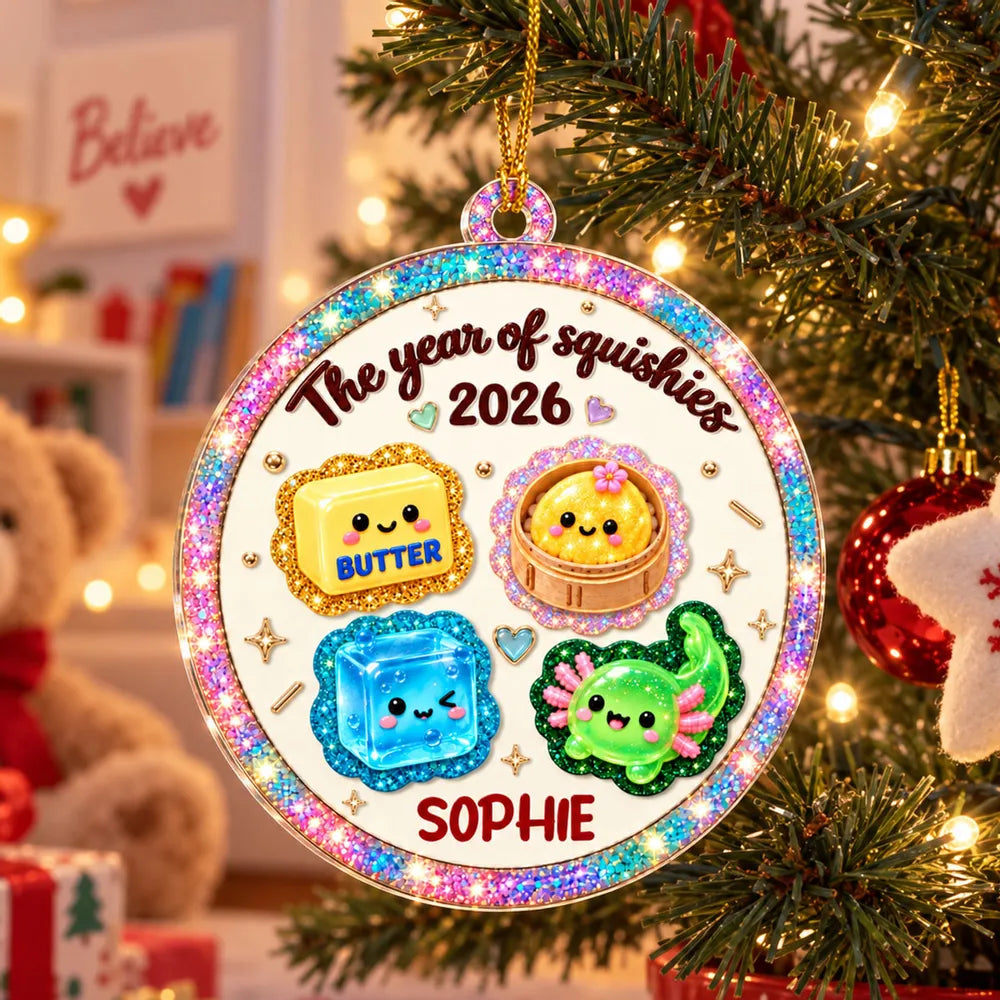 Personalized Acrylic Ornament Custom Squishy Gift for Kids