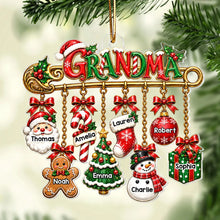 Load image into Gallery viewer, Personalized Acrylic Christmas Ornament Gift for Grandma
