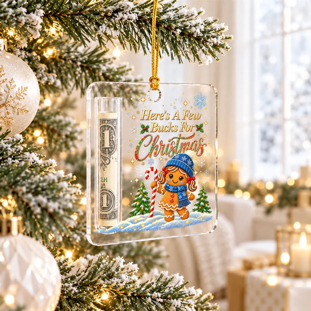Personalized Acrylic Money Holder Ornament Christmas Gift