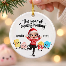 Load image into Gallery viewer, Personalized Ceramic Holiday Ornament Cute Characters Gift for Kids
