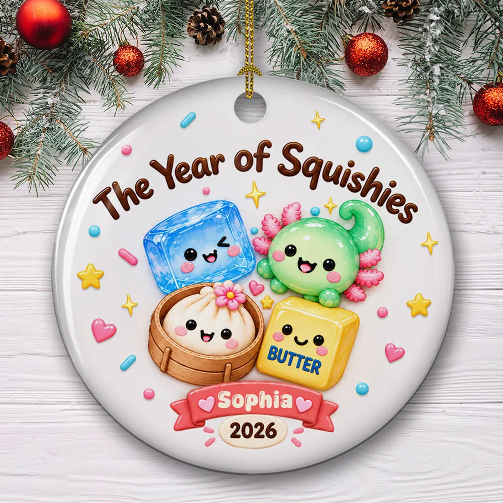 Personalized Ceramic Christmas Ornament Unique Gift for Kids