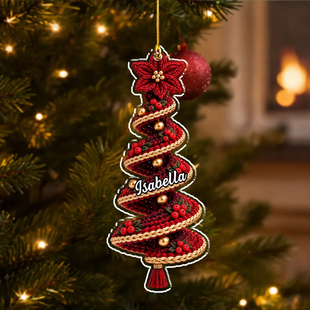 Personalized Acrylic Christmas Ornament Family Keepsake Gift