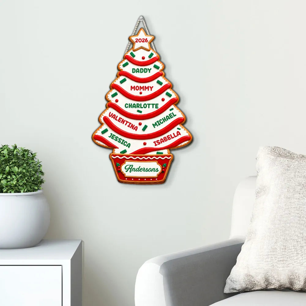 Personalized Family Keepsake Wooden Sign Christmas Decor Gift for Parents