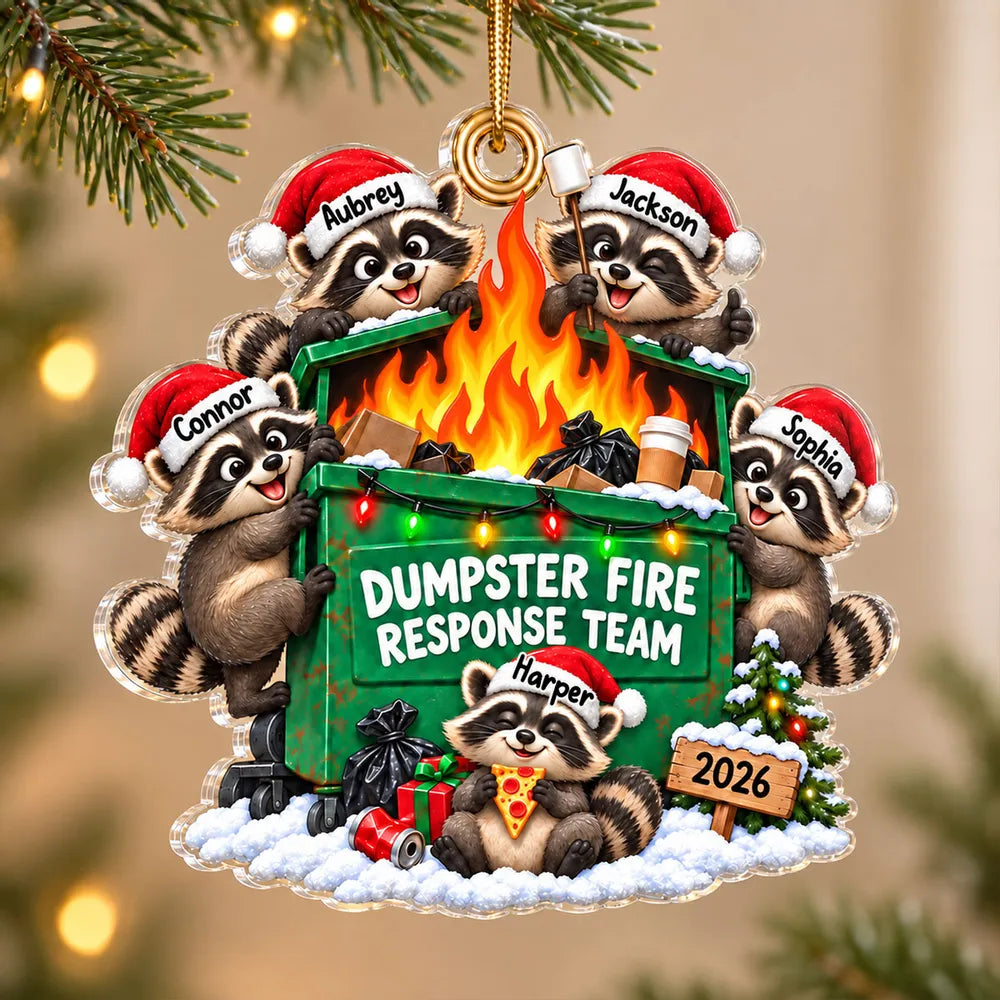 Personalized Raccoon Christmas Ornament Custom Gift for Coworkers