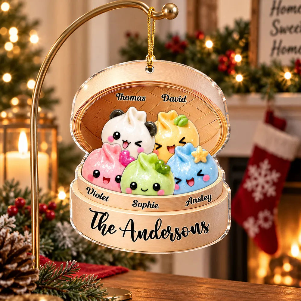 Personalized Acrylic Family Ornament Cute Dumpling Gift
