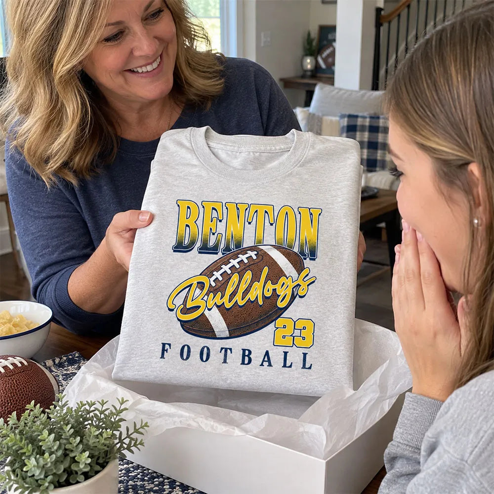 Personalized Classic Tee Football Gift for Couples - Game Day