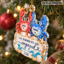 Load image into Gallery viewer, Personalized Acrylic Engagement Ornament for Couple Gift
