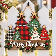 Load image into Gallery viewer, Personalized Wooden Sign for Grandma and Grandpa Christmas Gift
