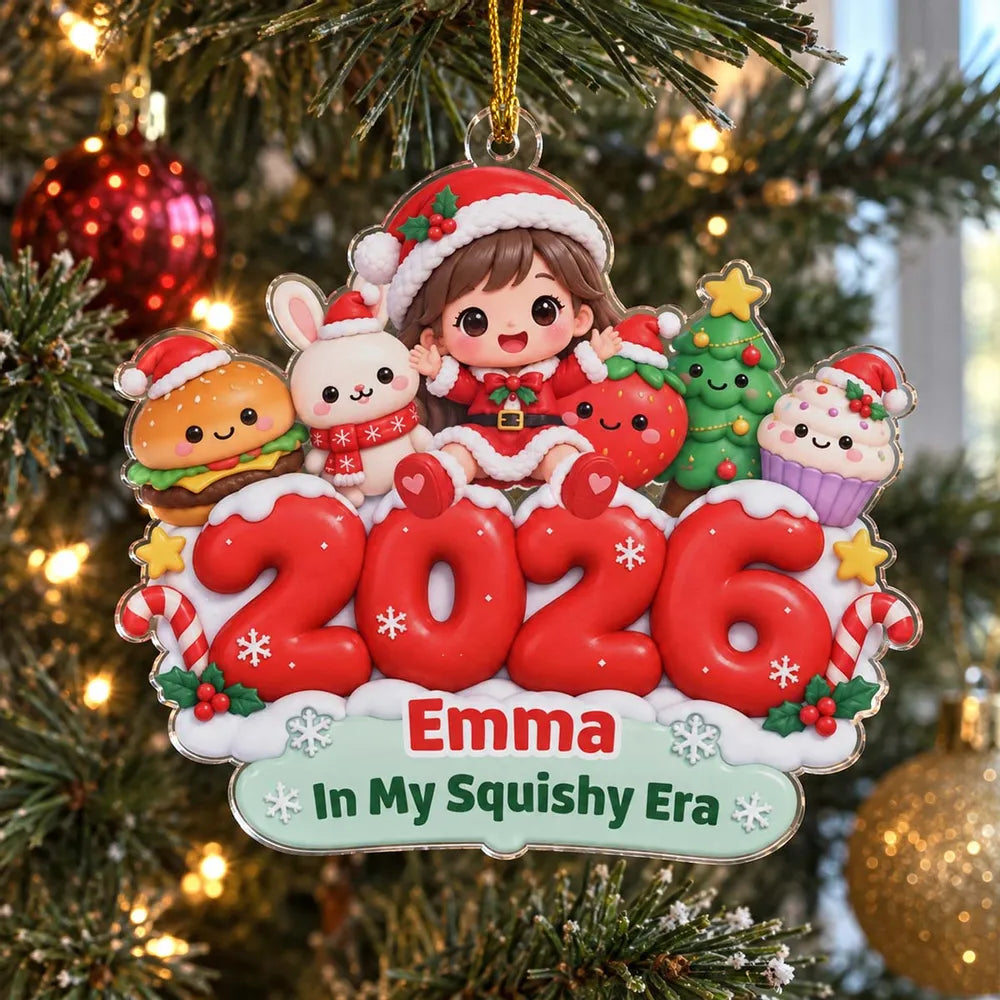 Personalized Acrylic Christmas Ornament Cute Child Gift for Family
