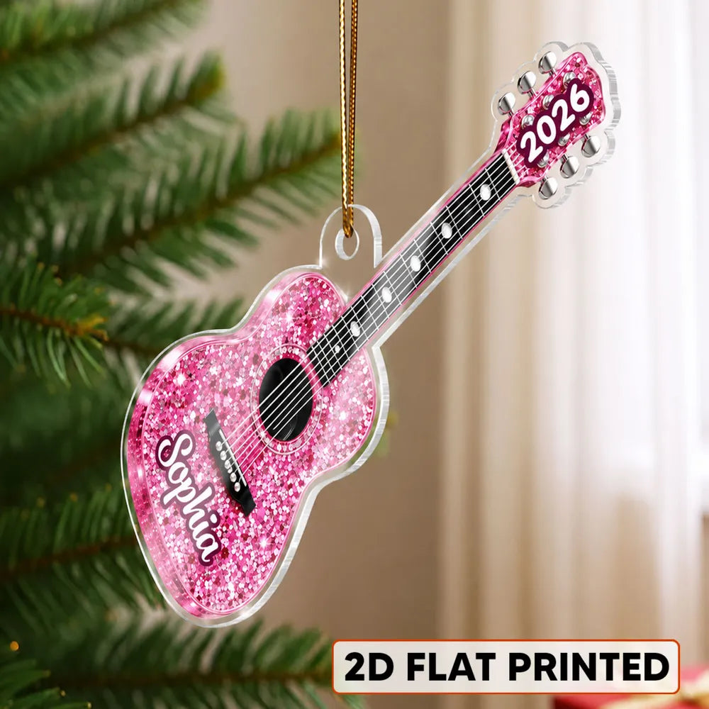 Personalized Guitar Acrylic Ornament Music Gift for Musicians
