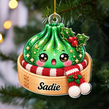Load image into Gallery viewer, Personalized Acrylic Dumpling Ornament Custom Keepsake Gift
