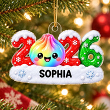 Load image into Gallery viewer, Personalized Rainbow Dumpling Acrylic Ornament Gift for Kids
