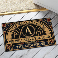 Load image into Gallery viewer, Personalized Doormat with Bible Verse Gift for Family Home
