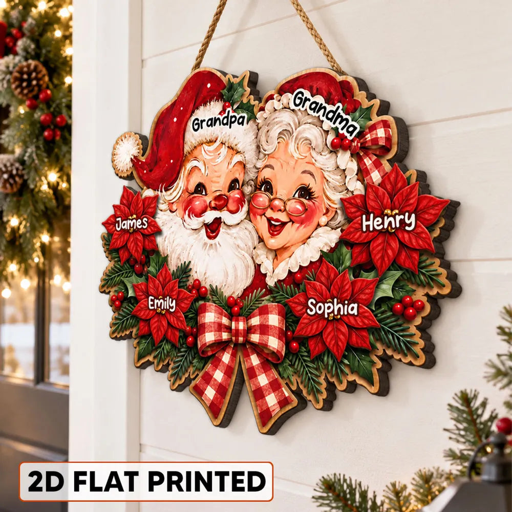 Personalized Wooden Sign Christmas Gift for Grandparents