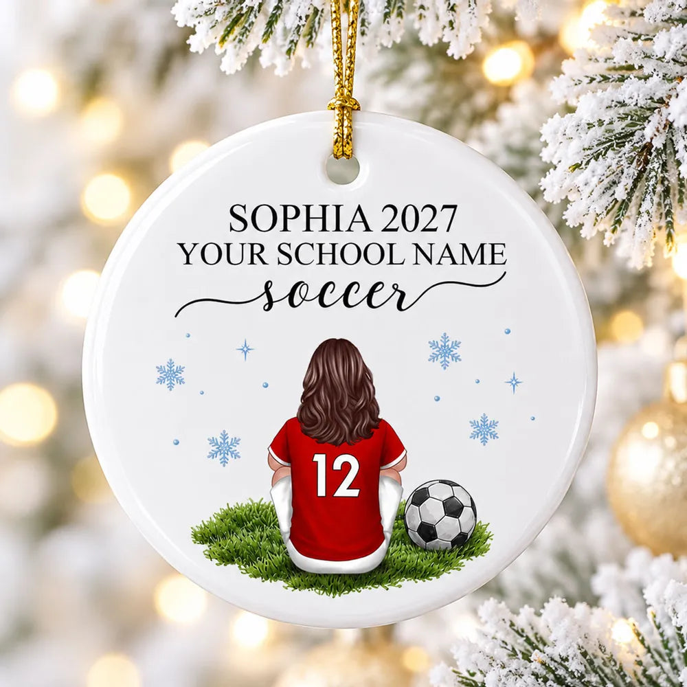 Personalized Soccer Player Ornament Gift for Athletes
