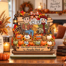 Load image into Gallery viewer, Personalized 2-Layer Wooden Plaque Family Gift for Grandparents Autumn Coffee

