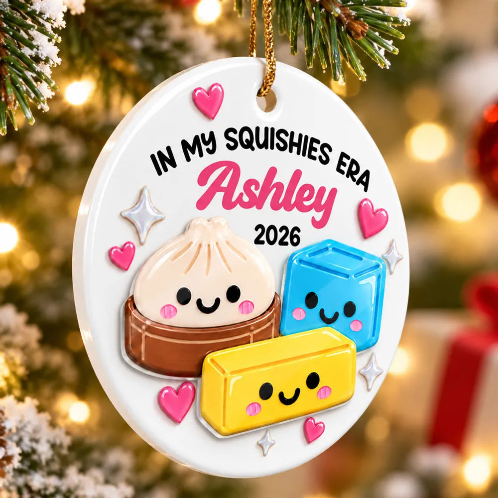 Personalized Round Acrylic Ornament Cute Dumpling Gift for Kids