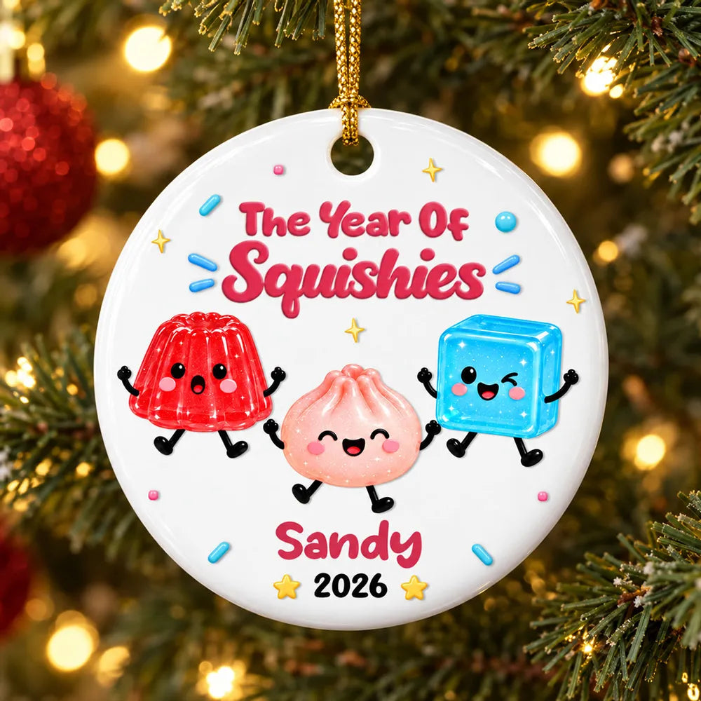 Personalized Ceramic Ornament Custom Name Kids Christmas Gift