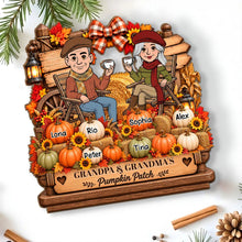 Load image into Gallery viewer, Personalized 2-Layer Wooden Plaque Family Gift for Grandparents Autumn Coffee
