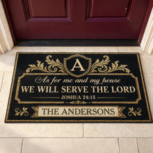 Load image into Gallery viewer, Personalized Standard Doormat Faith Verse Gift for Family
