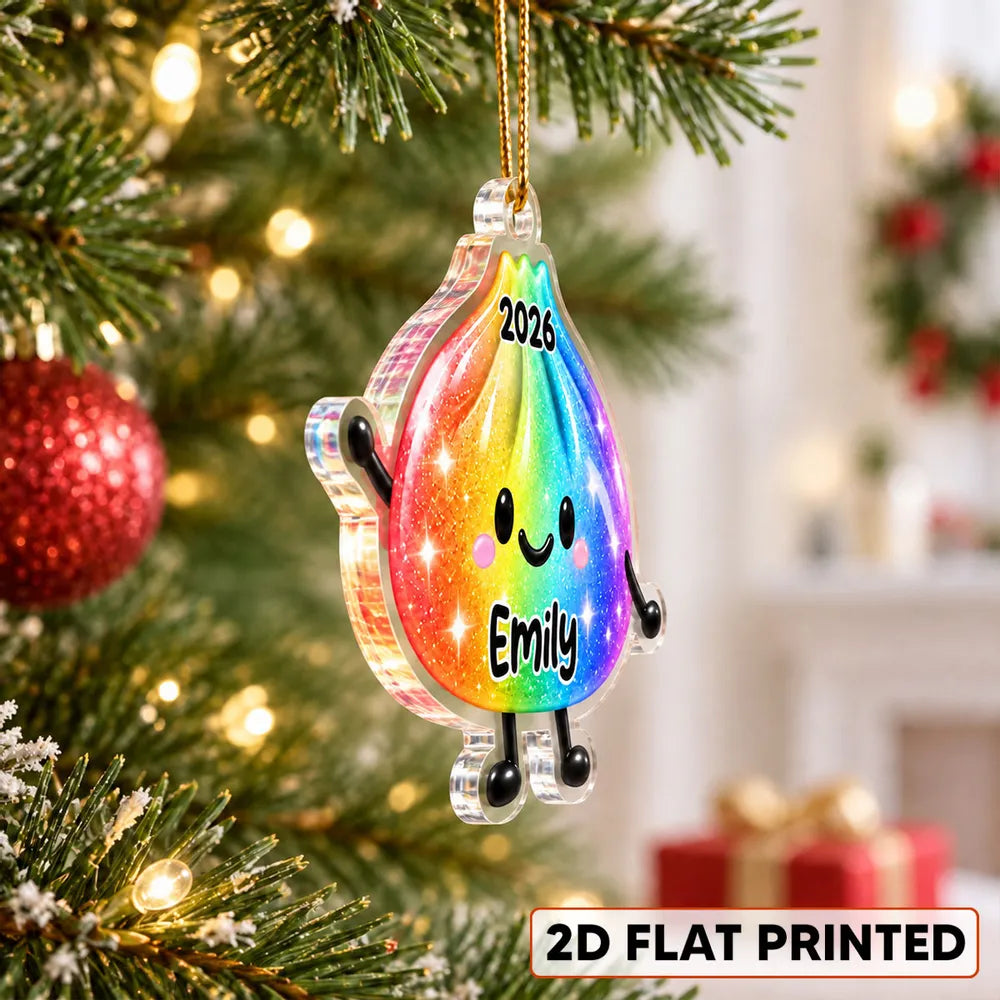 Personalized Dumpling Acrylic Ornament Custom Name Kids Gift