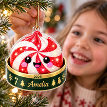 Load image into Gallery viewer, Personalized Acrylic Christmas Ornament Cute Santa Reindeer Gift for Family
