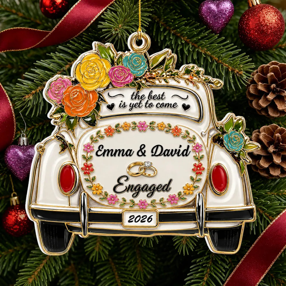 Personalized Wedding Car Acrylic Ornament Unique Gift for Newlyweds