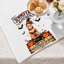 Load image into Gallery viewer, Personalized Halloween Kitchen Towel Custom Gift for Mom
