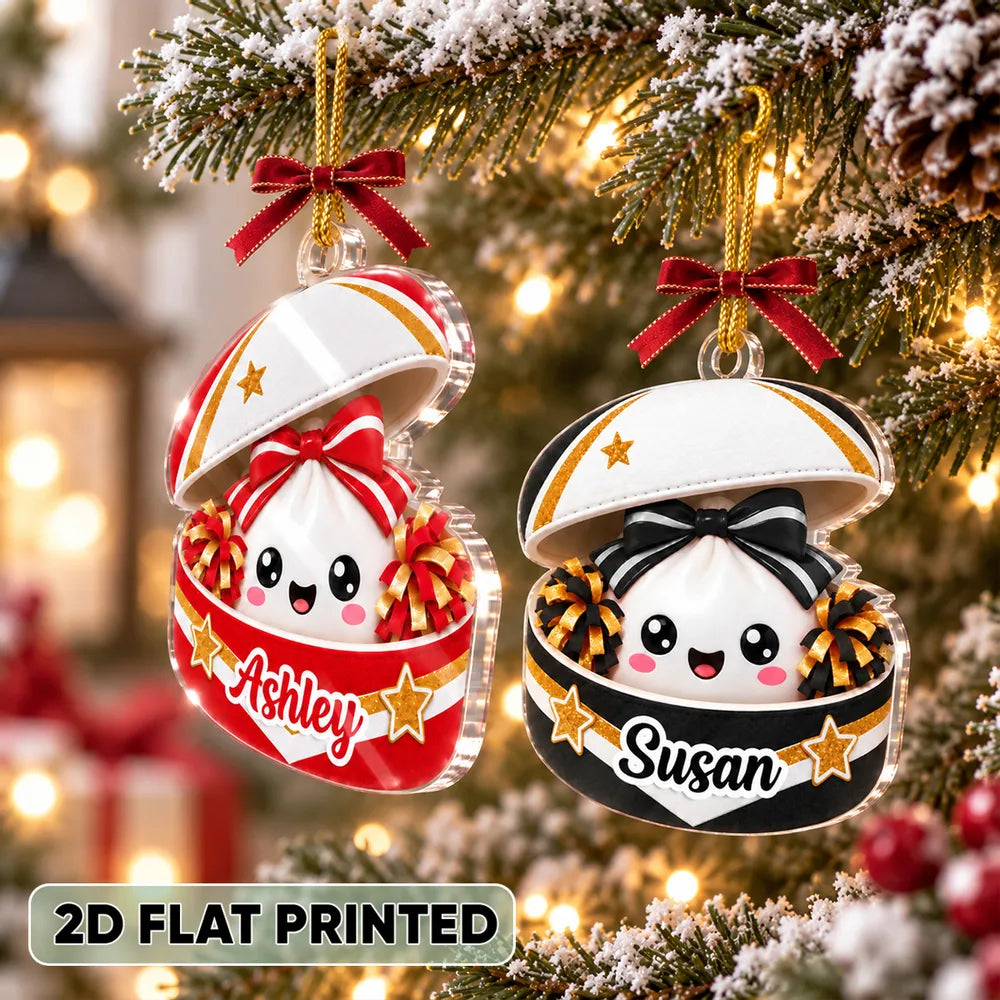 Personalized Cheerleader Dumpling Acrylic Ornament Gift for Daughter