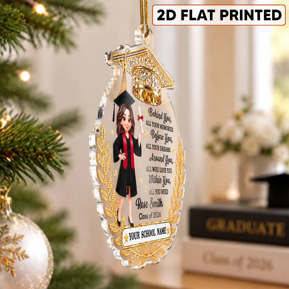 Personalized Graduation Ornament for Her Diploma Keepsake