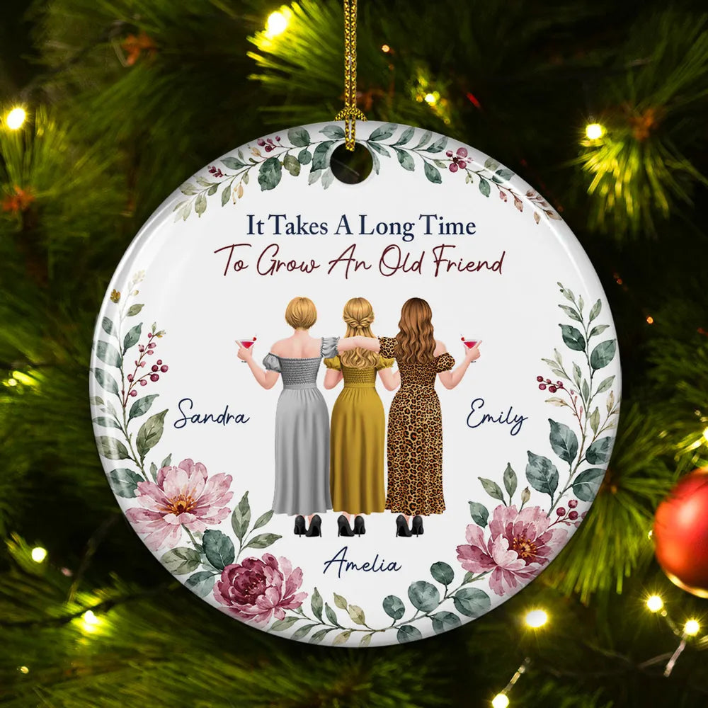 Personalized Ceramic Friendship Ornament with Custom Message Gift for Best Friend