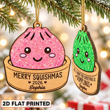 Load image into Gallery viewer, Personalized Merry Squishmas Wooden Ornament Custom Gift for Kids
