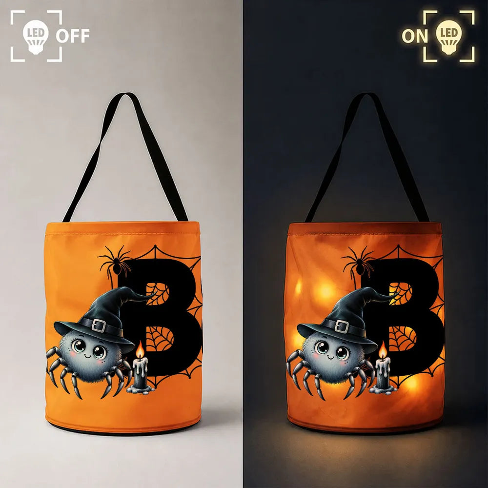 Personalized LED Light Up Halloween Basket for Kids