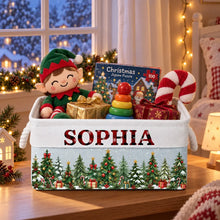 Load image into Gallery viewer, Personalized Snowman Family Rope Basket Christmas Gift for Kids
