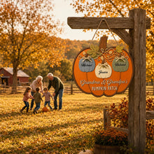 Load image into Gallery viewer, Personalized Wooden Sign for Grandma &amp; Grandpa's Pumpkin Patch Gift
