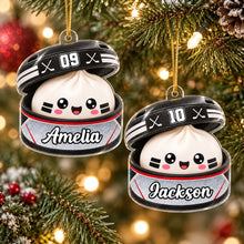 Load image into Gallery viewer, Personalized Hockey Dumpling Acrylic Ornament Gift for Kids
