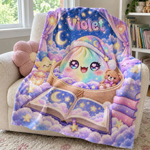 Load image into Gallery viewer, Personalized Fleece Blanket Dumpling Scene Custom Gift for Kids
