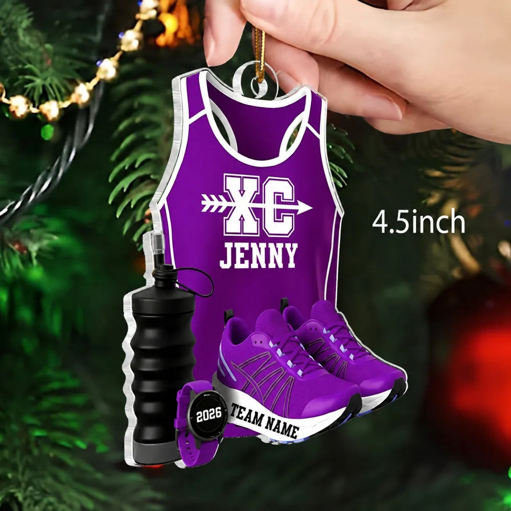 Personalized Acrylic Ornament for Runners Custom Sports Gift