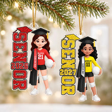 Load image into Gallery viewer, Personalized Graduation Ornament Colorful Senior Volleyball Gift for Daughter
